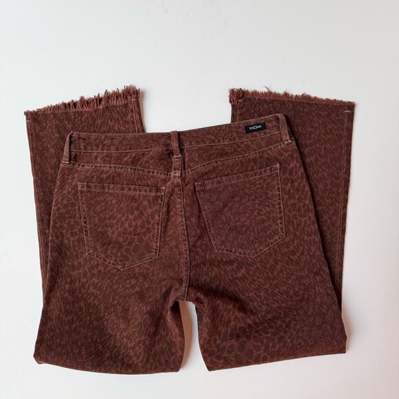 Liverpool Brown Hannah Crop Flare low rise with Frayed Hem Pants Women's 4/27 - Picture 6 of 11